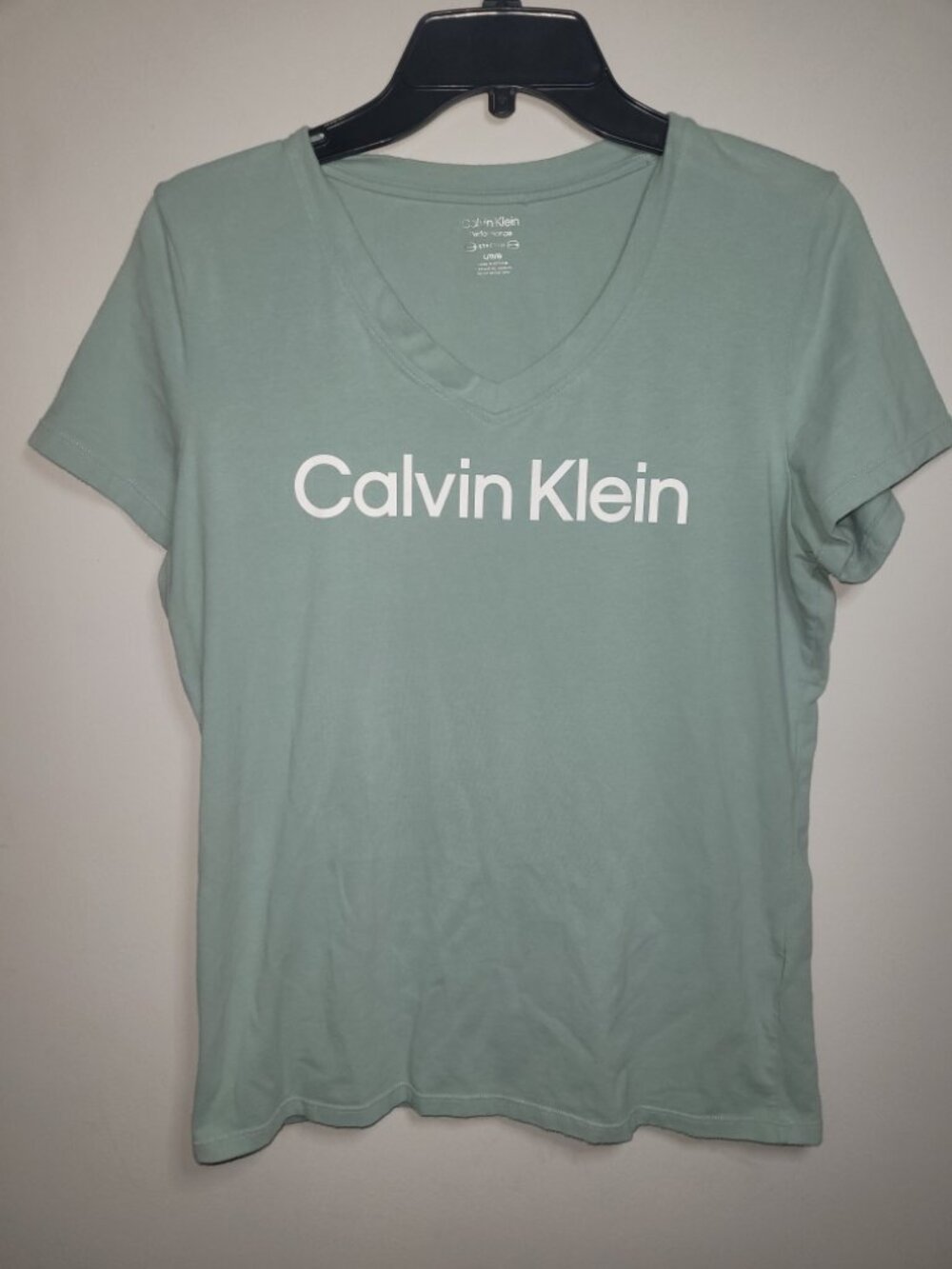Calvin Klein Performance Large Sage Green Short Sleeve Shirt